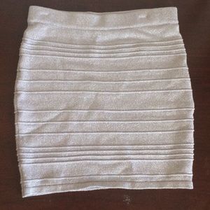 Charlotte Russe Silver Sparkle small bodycon skirt