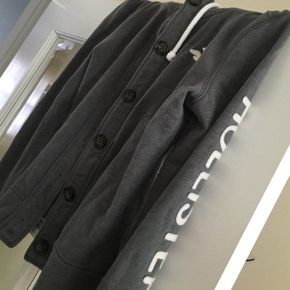 Hollister button up sweatshirt