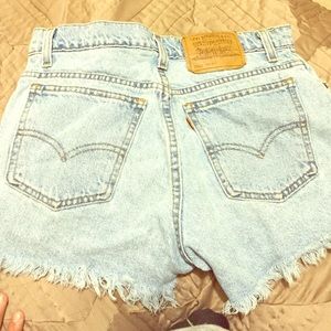 Original Levis high waisted shorts