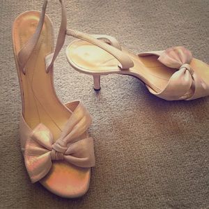 Kate spade pink shimmer slingbacks