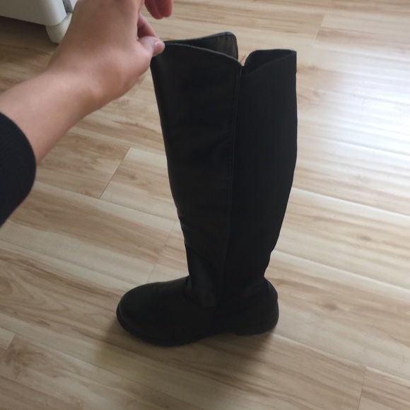 Above knee leather boots