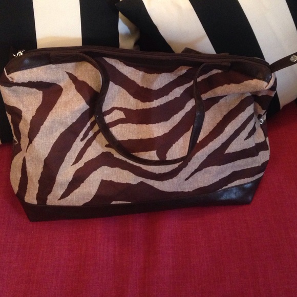 Zebra print tote