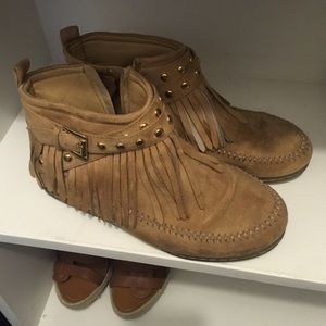 Fringe booties
