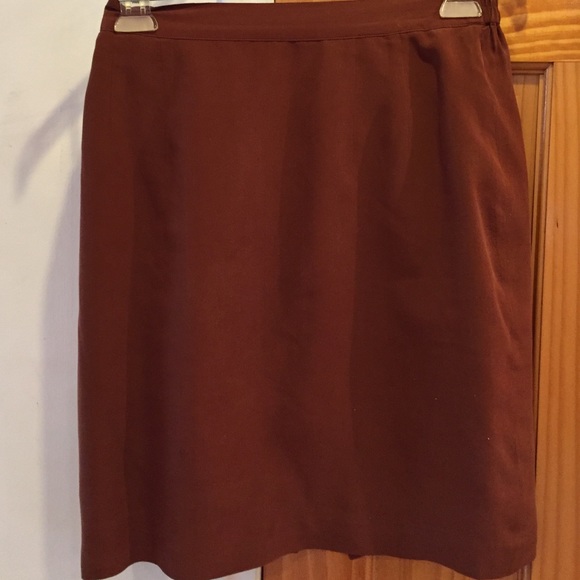 🎀Vibrant Cinnamon Silk Skirt - Picture 1 of 3