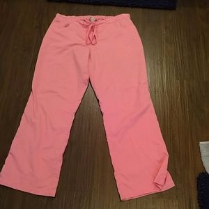 Bright coral greys anatomy scrubs large