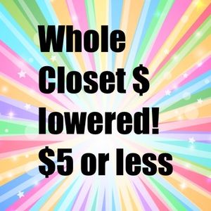 🎉LOWERED MY WHOLE CLOSET! Mostly all $5 or less🎉