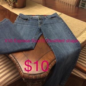 Express X10 wide leg jeans