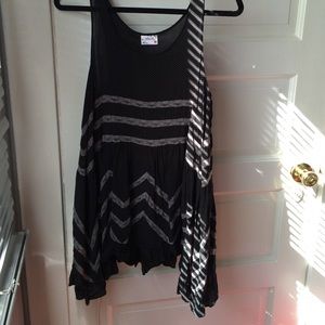 Free People Voile and Lace Trapeze Slip