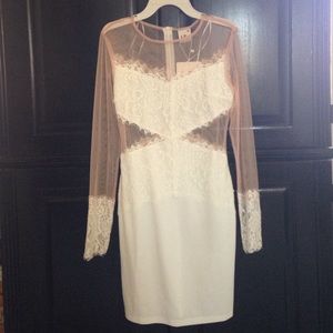 Mia white bodycon cocktail dress