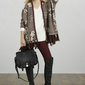 Just Fab Burgundy Leggings M