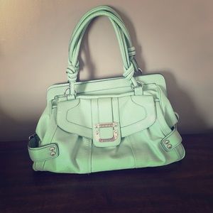 Large mint green purse