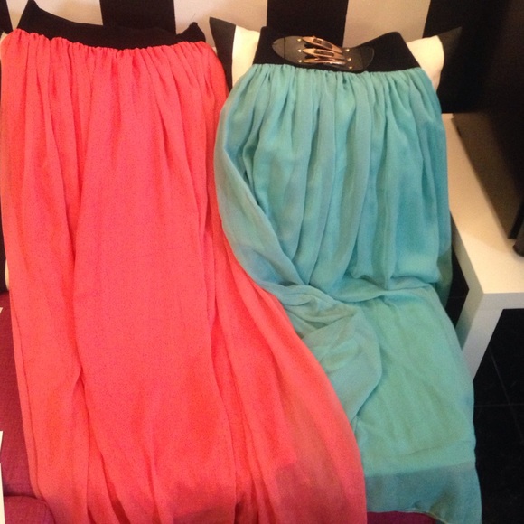 Sheer maxi skirt