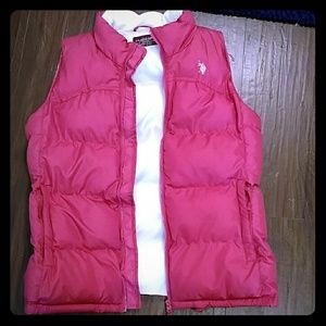 Dark coral us Polo club puffer vest womens xl