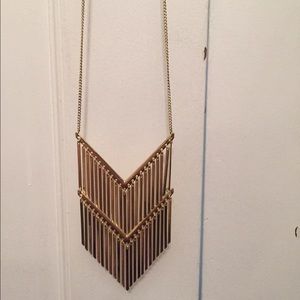 Sparkling Sage Fringe Necklace