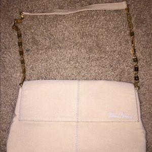 Paloma Picasso Tan bag with gold chain