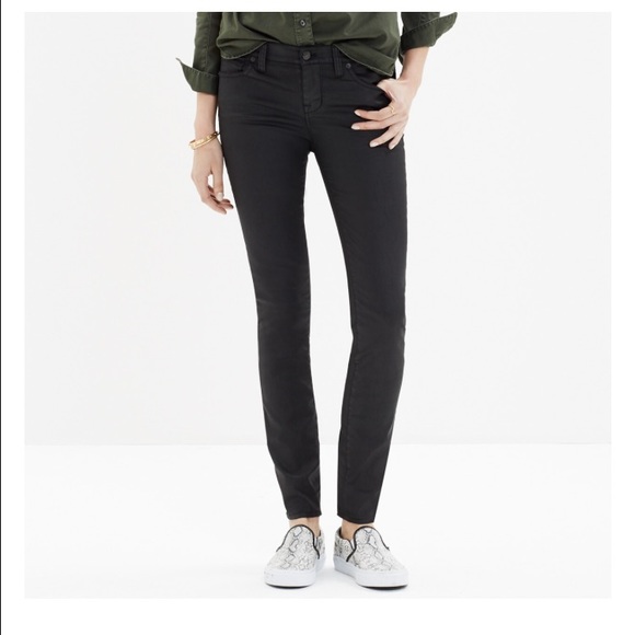 MADEWELL skinny skinny coated black jeans