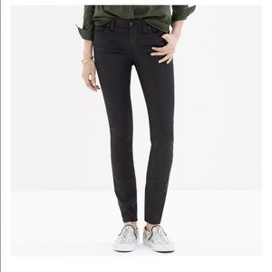 MADEWELL skinny skinny coated black jeans