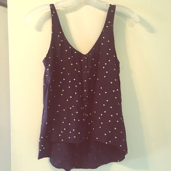 Vintage mini heart print top