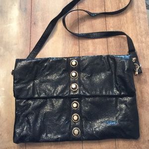 Black Studded Shoulder Bag/Clutch