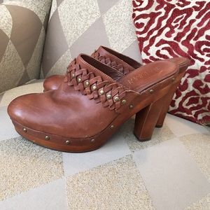 Ralph Lauren brown clog heels size 9.5 - worn once