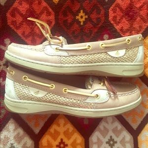 Gold Sequin Sperry Angelfish Boat Shoes