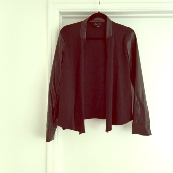 ❗️FLASH SALE❗️Ella Moss Faux Leather Draped Jacket