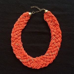 Orange beaded necklace