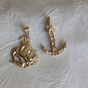 Gold plated nautical charms