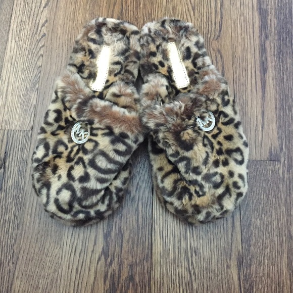 Michael kors cheetah slippers