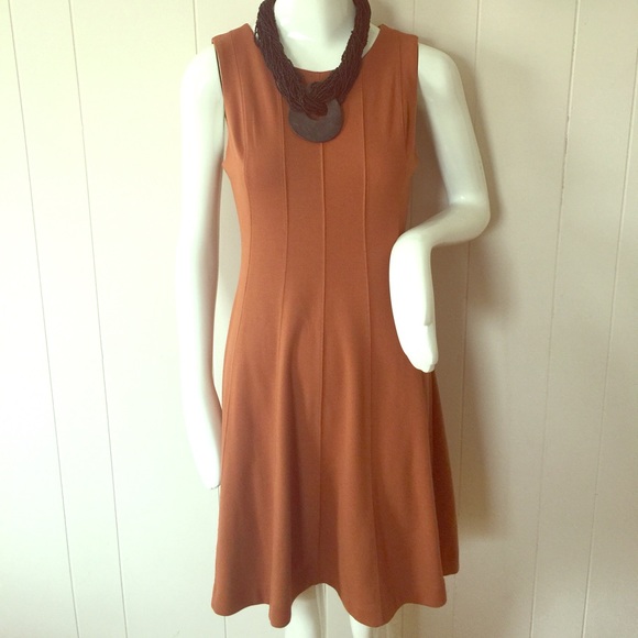 Sleeveless gored panel dress