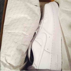 all white Air Force 1s