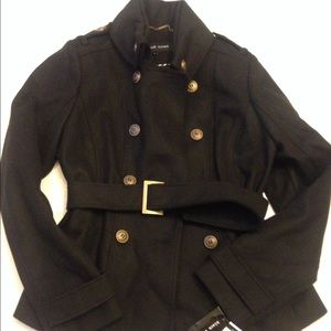 Black peacoat from Black Rivet