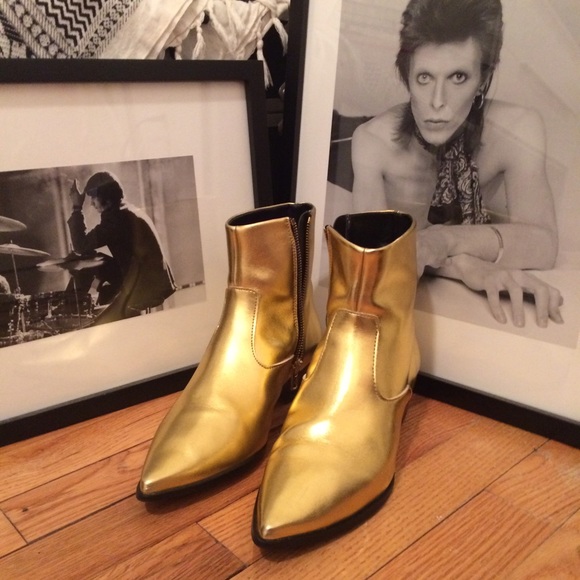 Gold Ankle Booties