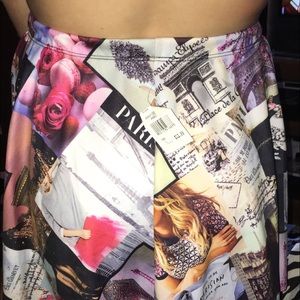 Newspaper Styled High Waisted Skirt