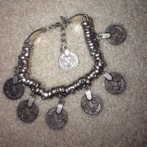 Silver charm bracelet