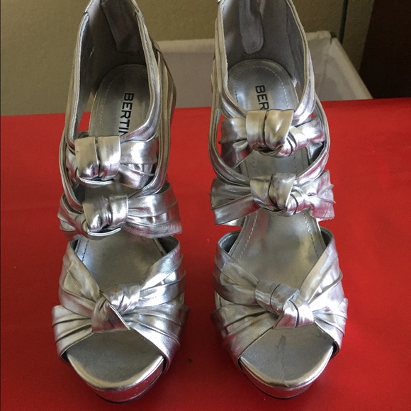 Silver party heels