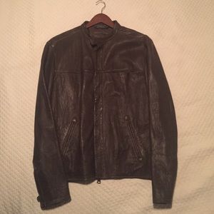 John Varvatos leather jacket.