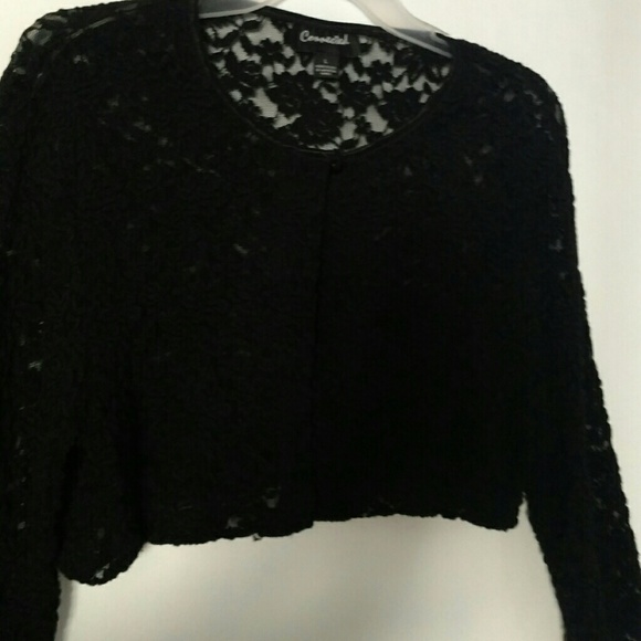 Ladies black lace jacket