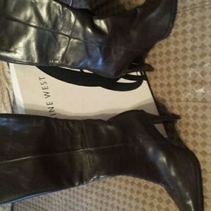 Nine West all leather boots.