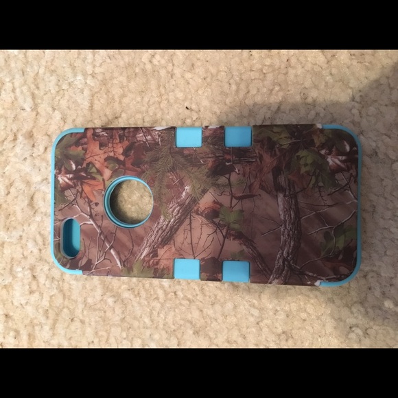 Camo/teal phone cover