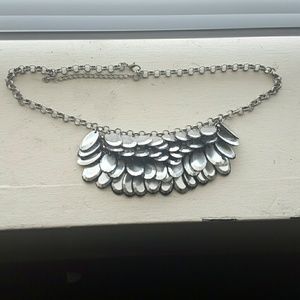 Bold silver necklace