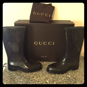 Black Gucci Size 39 Rainboots!