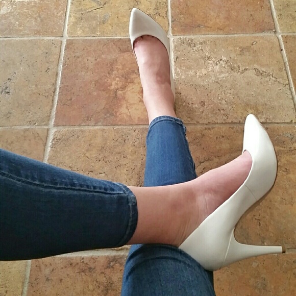 HOLD: BCBGeneration white patent leather pumps