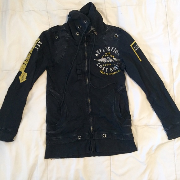 Small Affliction black sweatshirt/track jacket