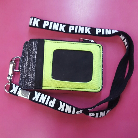 VS PINK lanyard wallet