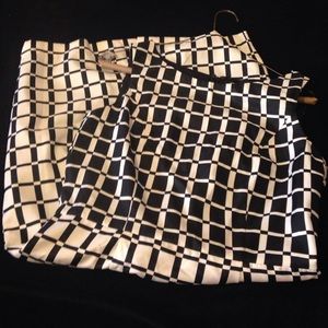 Black and off white banana republic dress