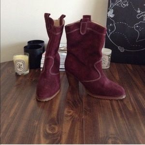 Gianni leather boots in Wine