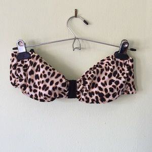 PINK Leopard Print Bandeau Bikini Top 💛🐯