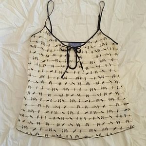 Keyhole Bird Cami from Anthropologie like new!