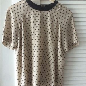 Madewell Silk Front Row Tee in Dot